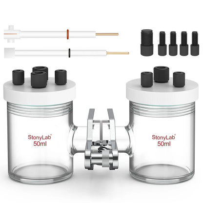 H-Type Electrolytic Cells with Two Electrodes [50-500 ml] Electrolyzer-H-Type