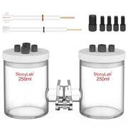 StonyLab H-Type Electrolytic Cells with Two Electrodes [50-500 ml] for professional laboratory applications
