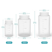 Close-up view showing the precise design and material of StonyLab HDPE Wide Mouth Reagent Bottle