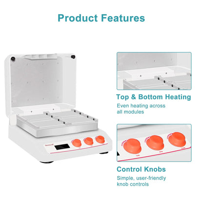 Heated Microplate Shaker, 100-1600 RPM, Ambient 5-70°C, 4 Microplates Microplate Shaker