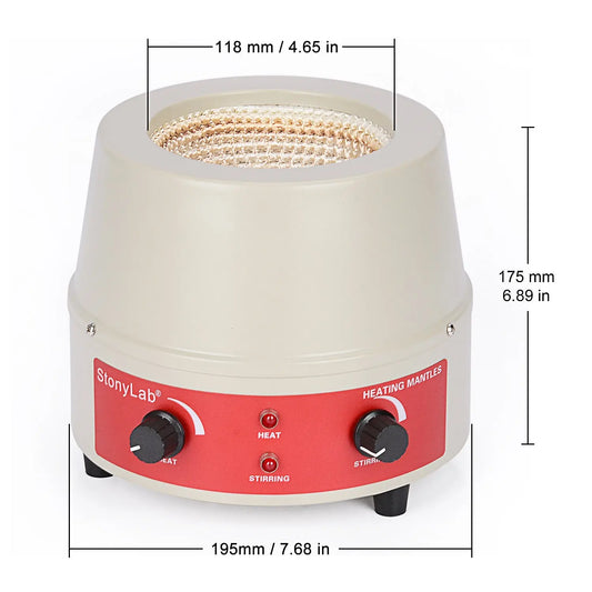 Heating Mantle, Magnetic Stirrer 0-1600 RPM Temperature Control 450℃ - StonyLab Heating Mantles 