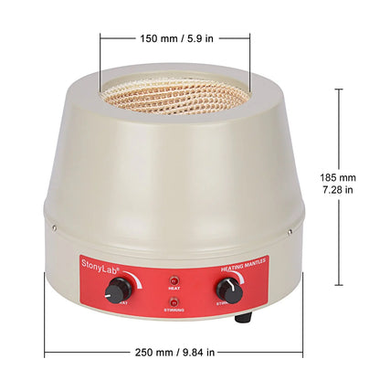 Heating Mantle, Magnetic Stirrer 0-1600 RPM Temperature Control 450℃ - StonyLab Heating Mantles 