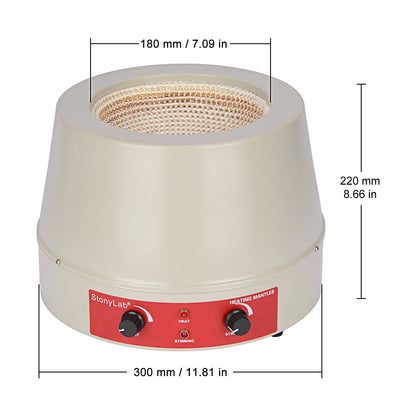 Heating Mantle, Magnetic Stirrer 0-1600 RPM Temperature Control 450℃ - StonyLab Heating Mantles 