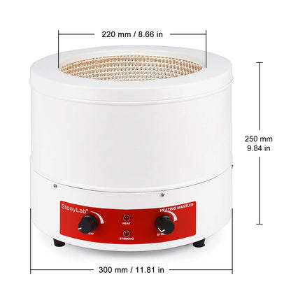 Heating Mantle, Magnetic Stirrer 0-1600 RPM Temperature Control 450℃ - StonyLab Heating Mantles 