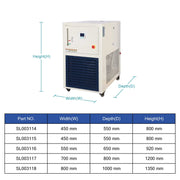 Laboratory heating and cooling circulator for chemical reactions, material testing and reactor temperature control from -40 to 220°C StonyLab