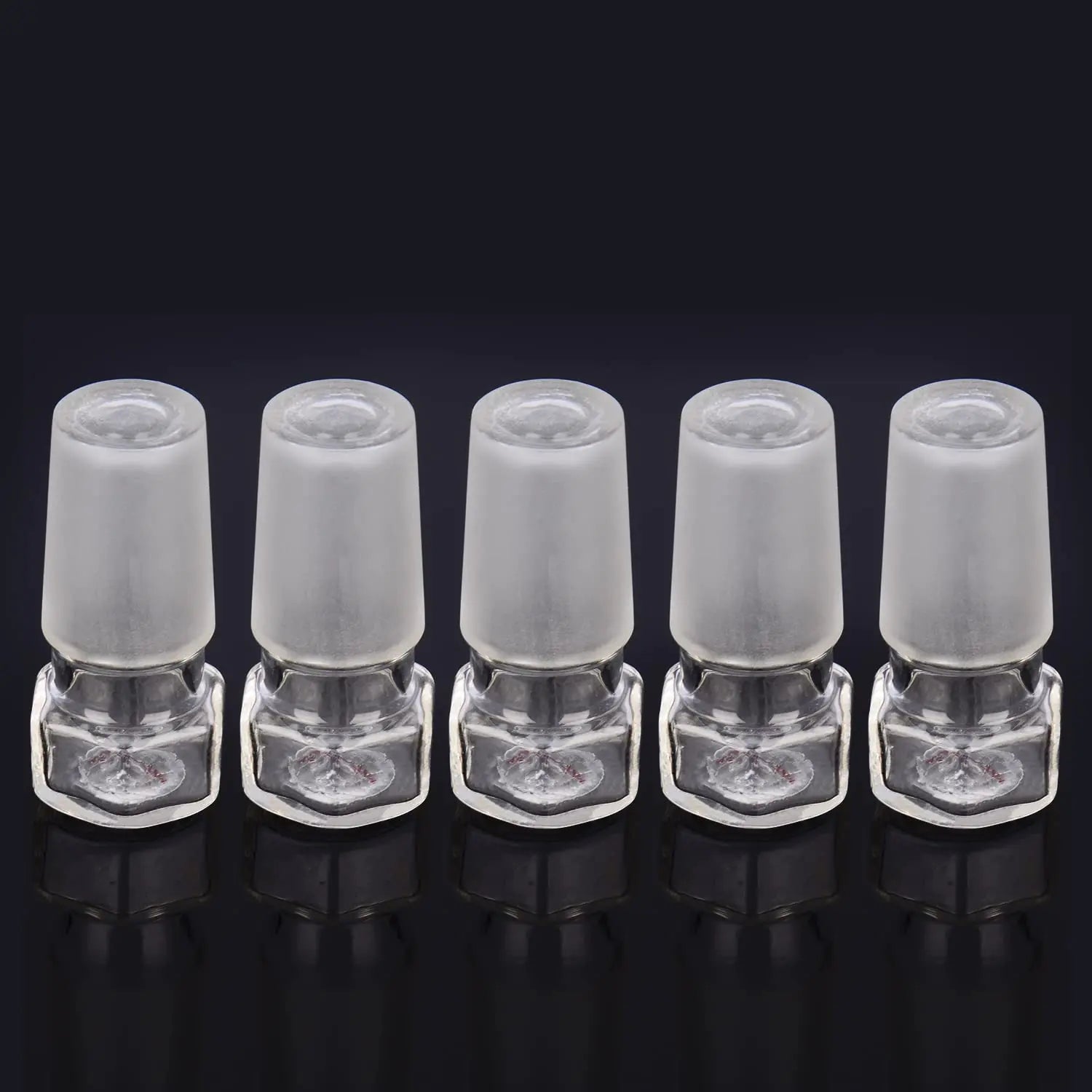 Hex Head Glass Hollow Stopper, 5 Pack Stoppers