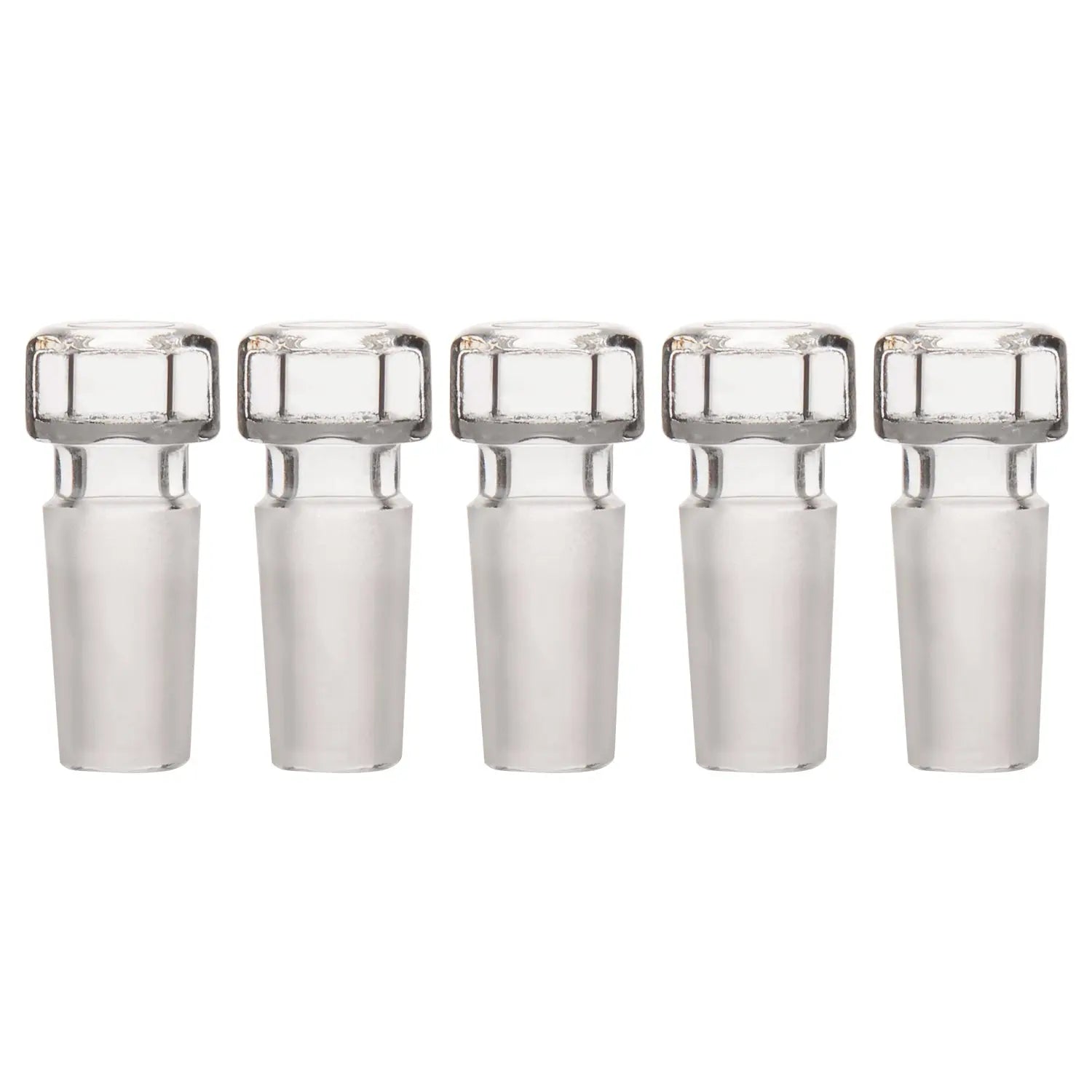 Hex Head Glass Hollow Stopper, 5 Pack - StonyLab Stoppers 14-20