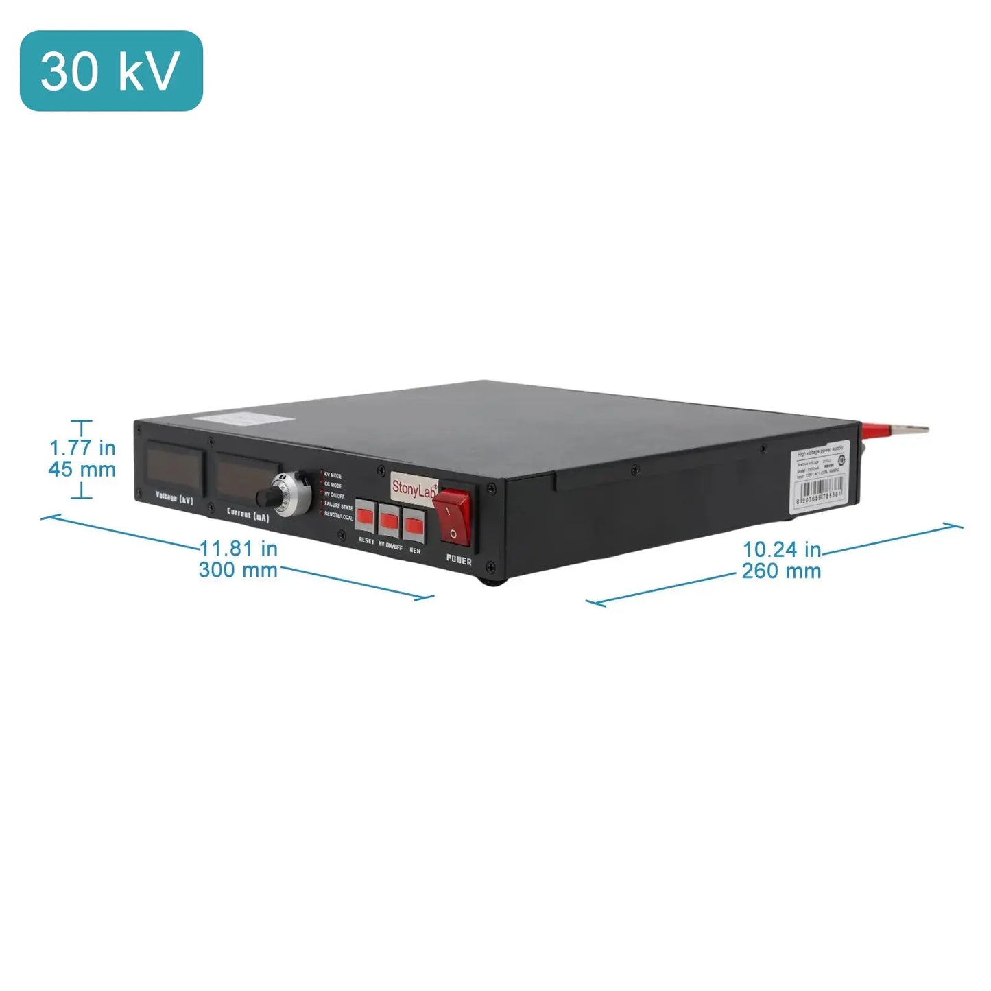 High Voltage Power Supply, 1 mA, 0 to ±30/50 kV High Voltage Power Supply