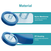 Hydrophilic nylon syringe filter for aqueous and organic sample filtration with high mechanical strength for laboratory use StonyLab