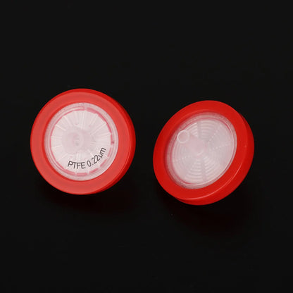 Hydrophilic PTFE syringe filter for aqueous and organic solution filtration with chemical resistance and low adsorption StonyLab