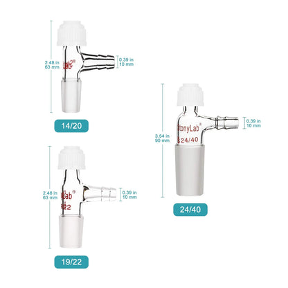 Inlet Thermometer Adapter with Hose Connection and Compression Cap Adapters-Inlets/Thermometer