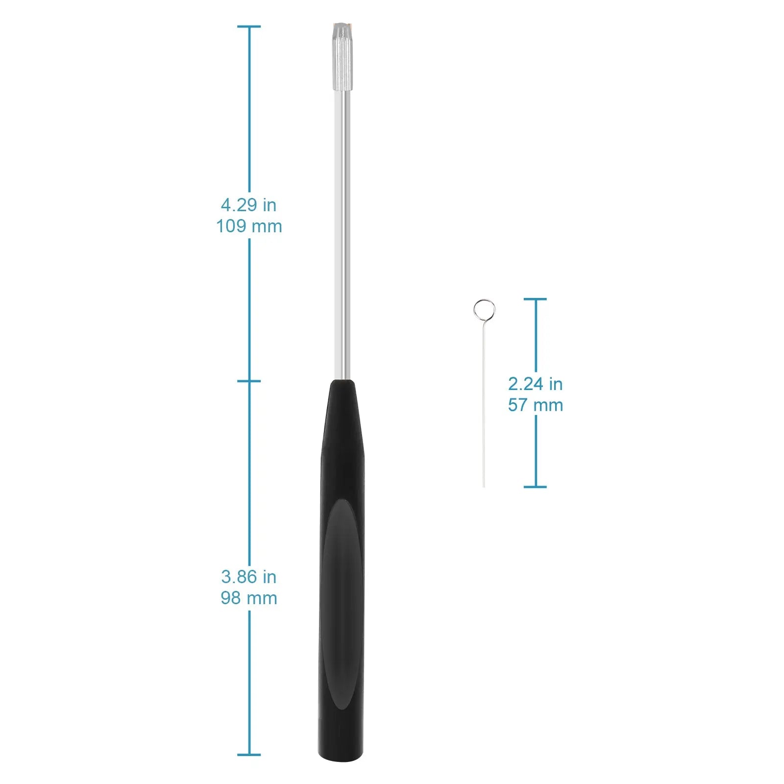Close-up view showing the precise design and material of StonyLab Inoculating Loops