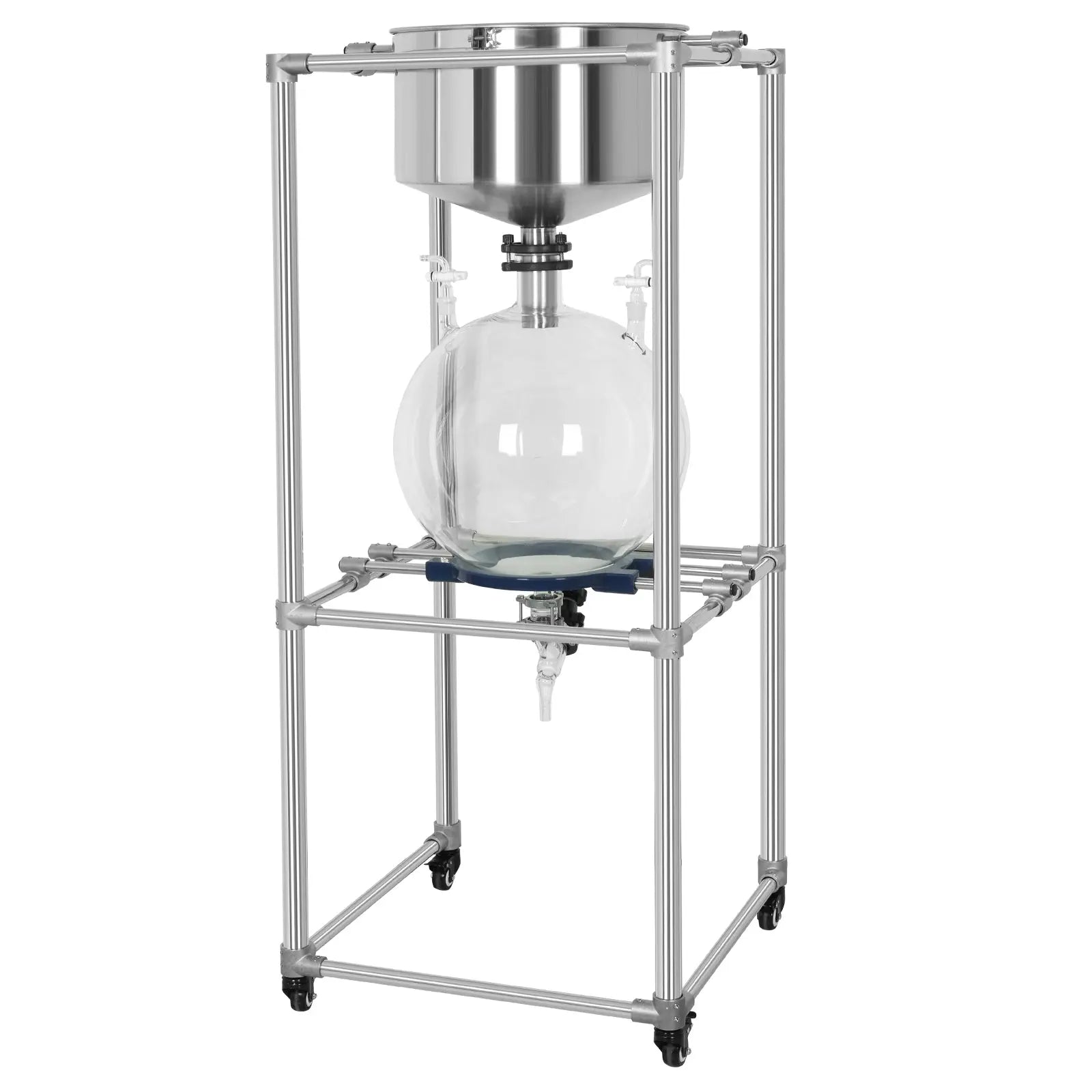 Side view and dimensional layout of the durable StonyLab Integrated Vacuum Filter with Buchner Funnel