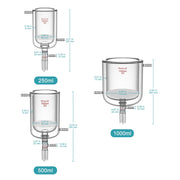 Close-up view showing the precise design and material of StonyLab Jacketed Buchner Filter Funnel