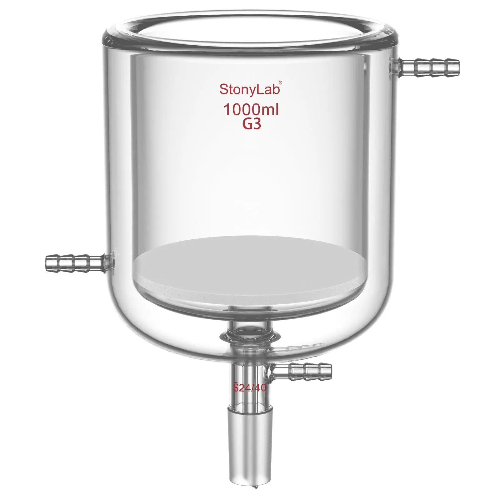 Comprehensive product view and setup components for StonyLab Jacketed Buchner Filter Funnel