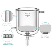 Detailed structural assembly component for StonyLab Jacketed Buchner Filter Funnel