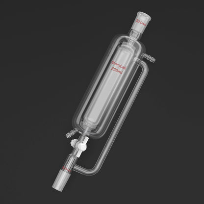 Jacketed Pressure Equalizing Graduated Addition Funne, 24/40 Joints, PTFE Stopcock, 100-1000 ml Funnels-Pressure Equalizing Addition