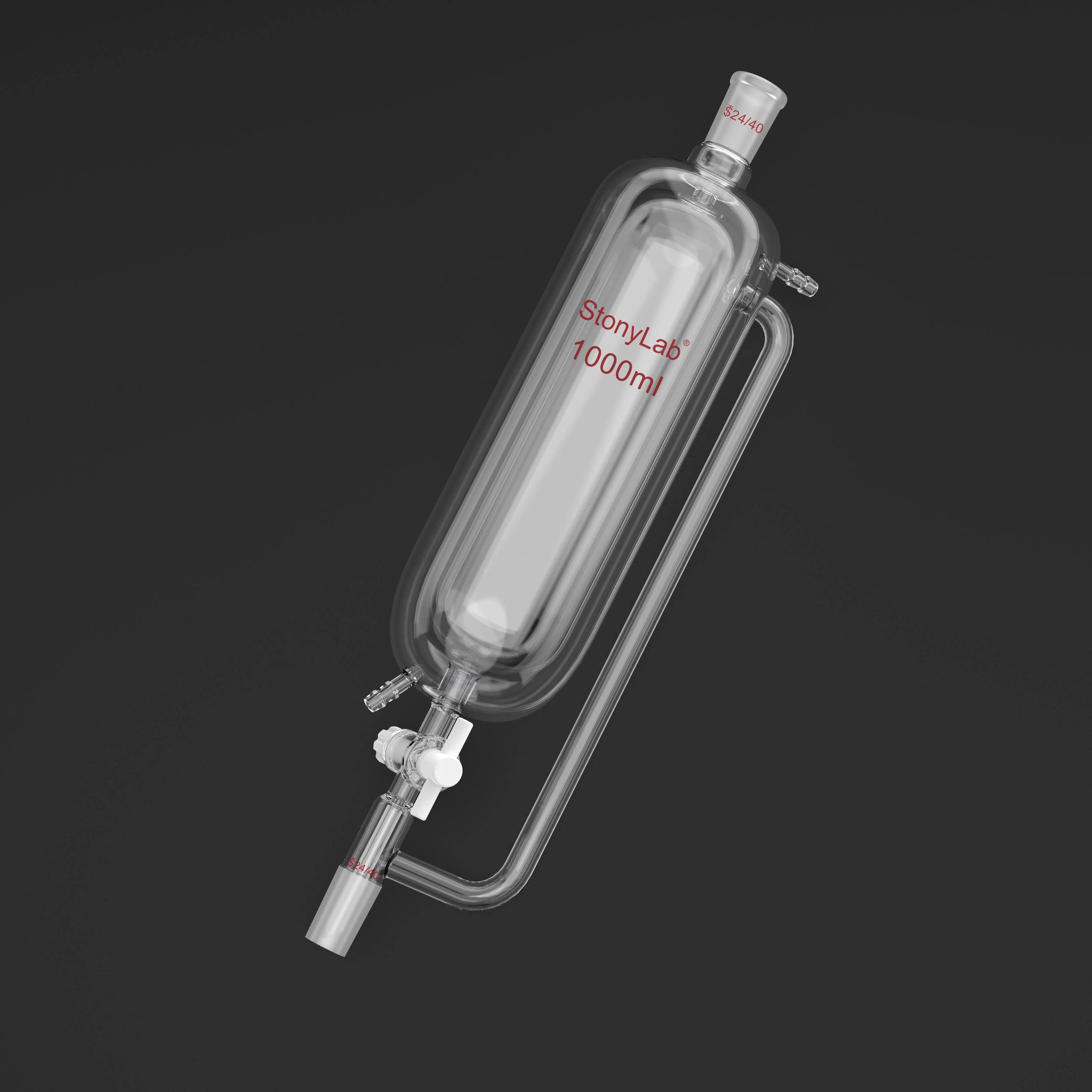 Comprehensive product view and setup components for StonyLab Jacketed Pressure Equalizing Addition Funnel