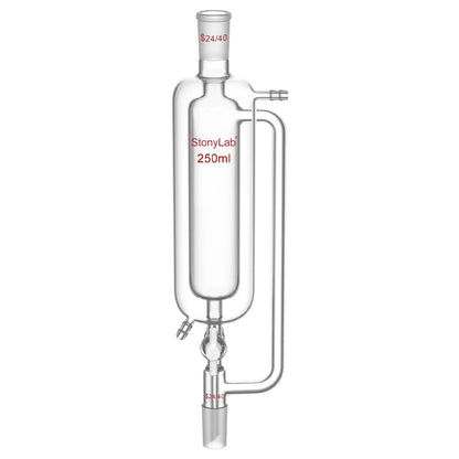 Jacketed Pressure Equalizing Graduated Addition Funne, 24/40 Joints, PTFE Stopcock, 100-1000 ml Funnels-Pressure Equalizing Addition