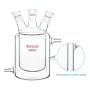 StonyLab Jacketed Reaction Flask heavy duty chemical processing configuration