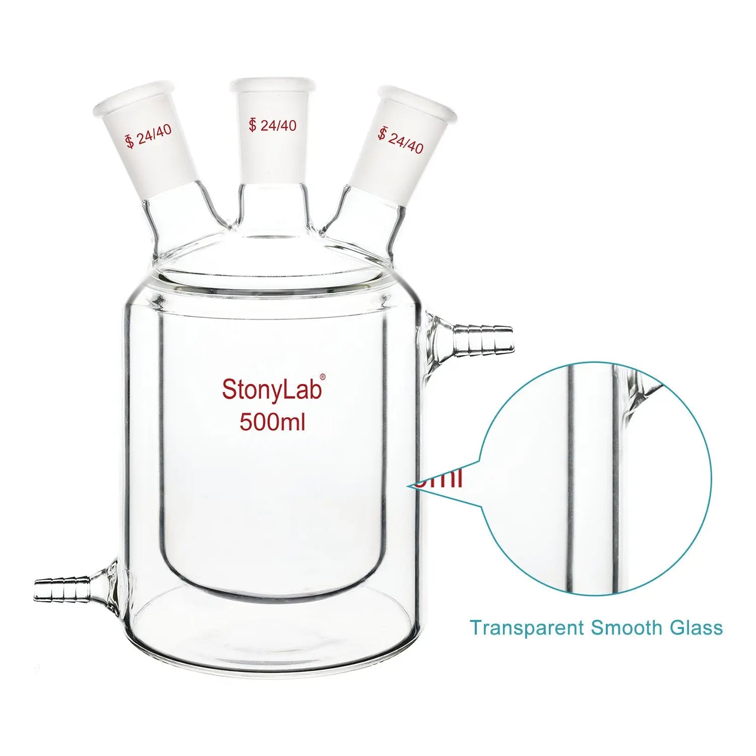 StonyLab Jacketed Reaction Flask heavy duty chemical processing configuration