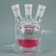 Alternative angle showing underlying build quality of StonyLab Jacketed Reaction Flask