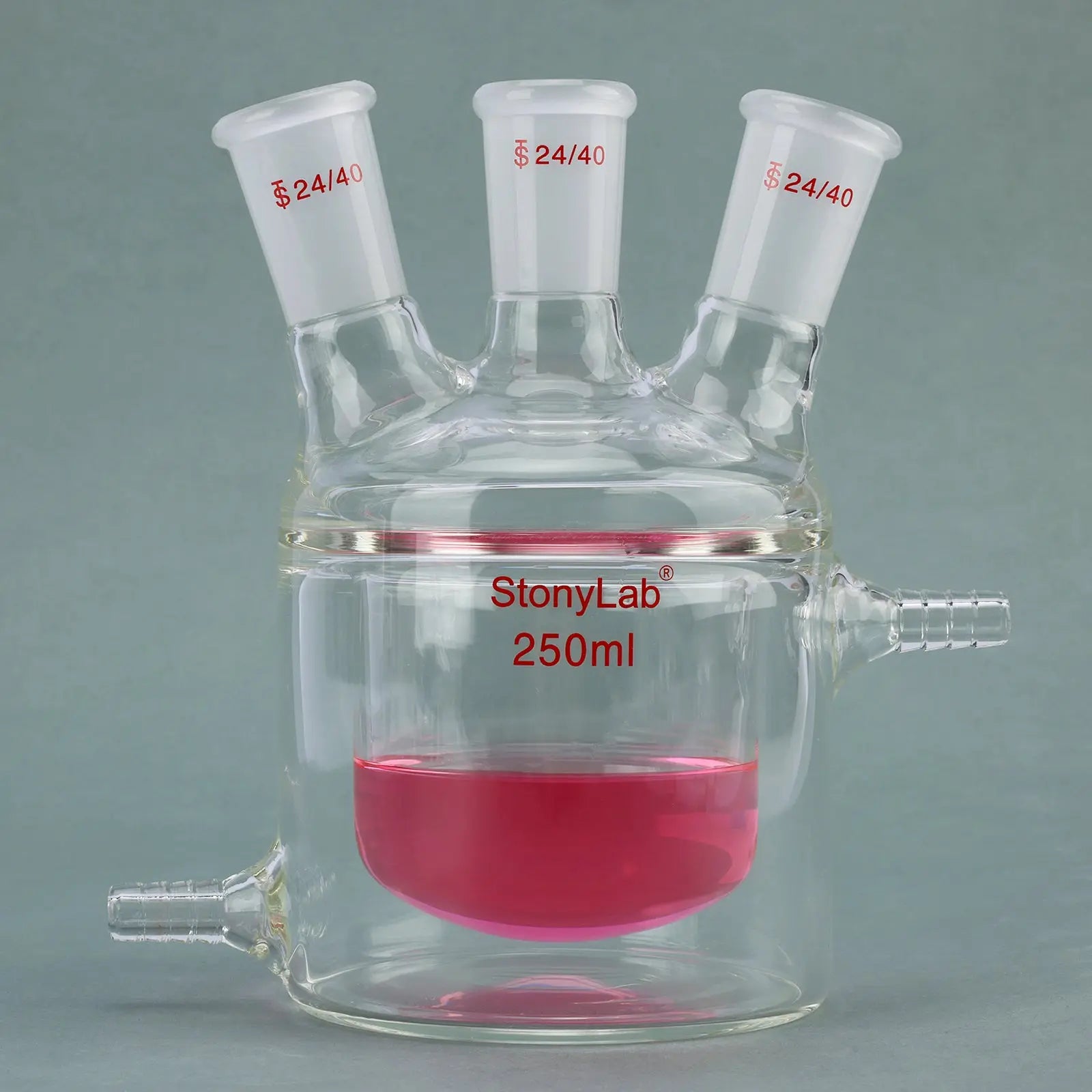 Alternative angle showing underlying build quality of StonyLab Jacketed Reaction Flask