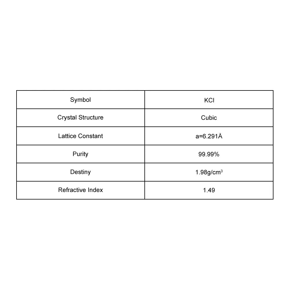 KCl Single Crystal Substrate KCl