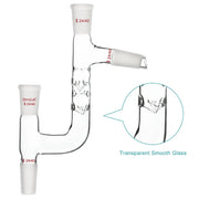 Side view and dimensional layout of the durable StonyLab Kjeldahl Distillation Adapter 4-Way