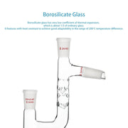 StonyLab Kjeldahl Distillation Adapter 4-Way heavy duty chemical processing configuration