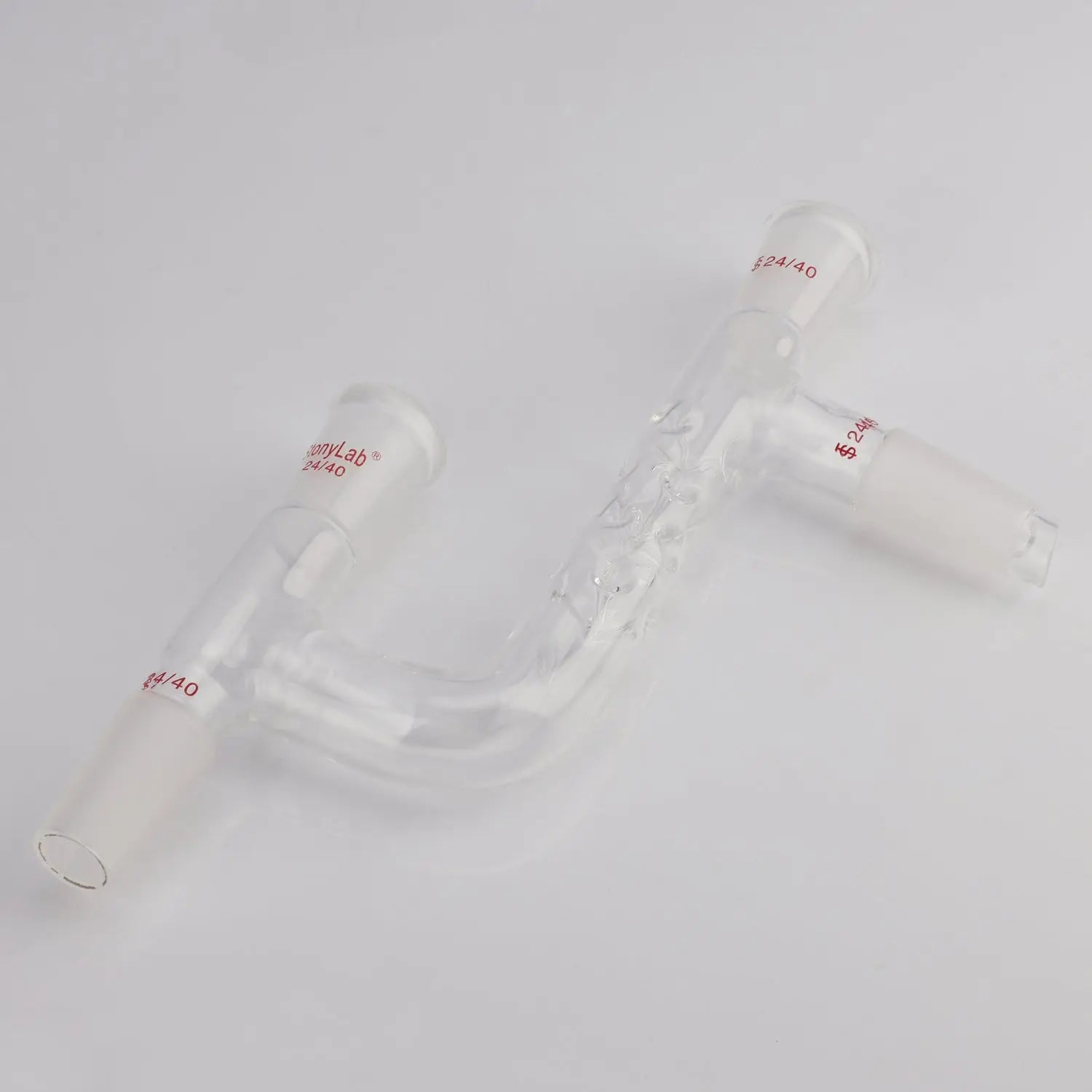 Alternative angle showing underlying build quality of StonyLab Kjeldahl Distillation Adapter 4-Way