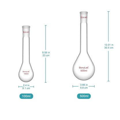 Kjeldahl Flask, 24/40 Joint, 100/500 ml Flasks-Round Bottom-1 Neck