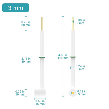 L-Shape Gold Disk Electrode, 3 mm Gold Disk General Electrode-Disk