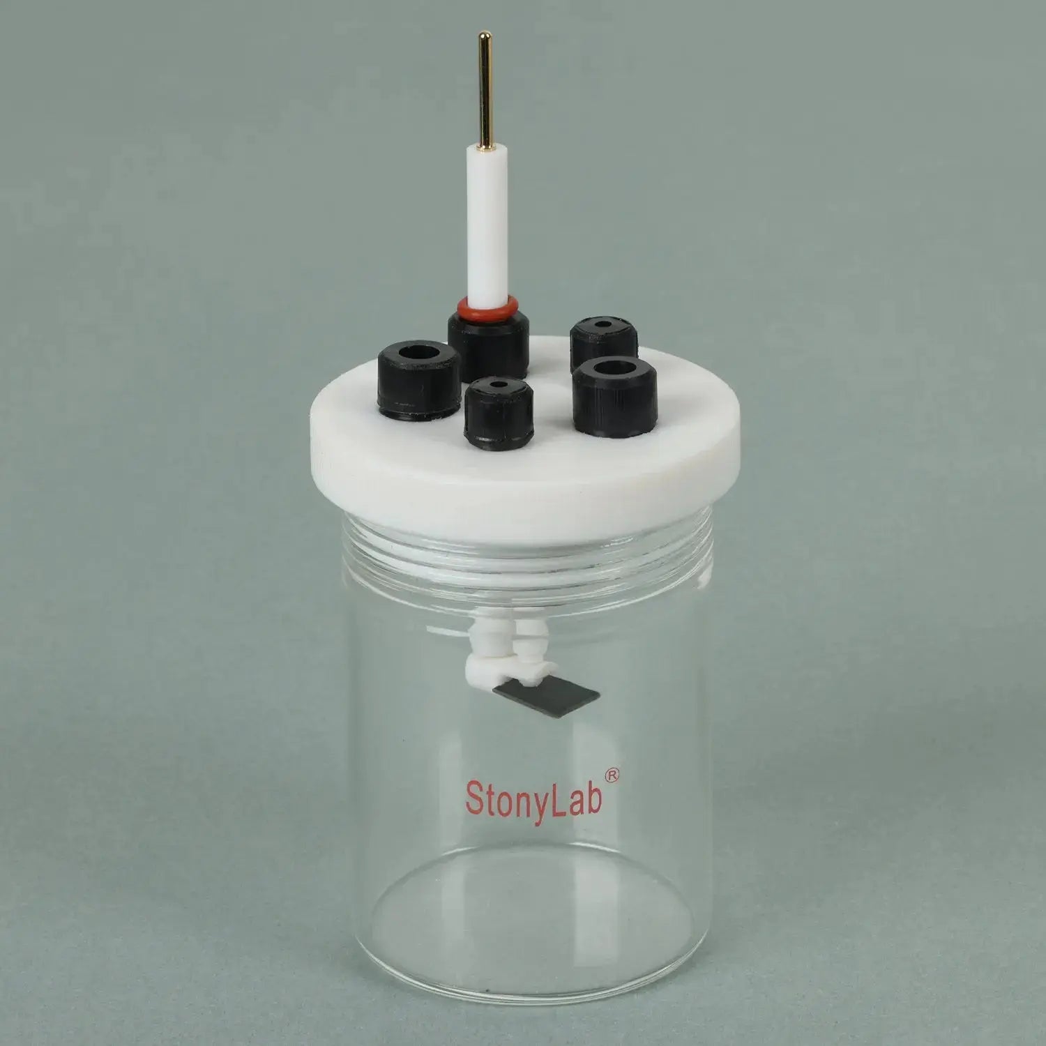 Alternative angle showing underlying build quality of StonyLab L-Shape Platinum Sheet Electrode Holder