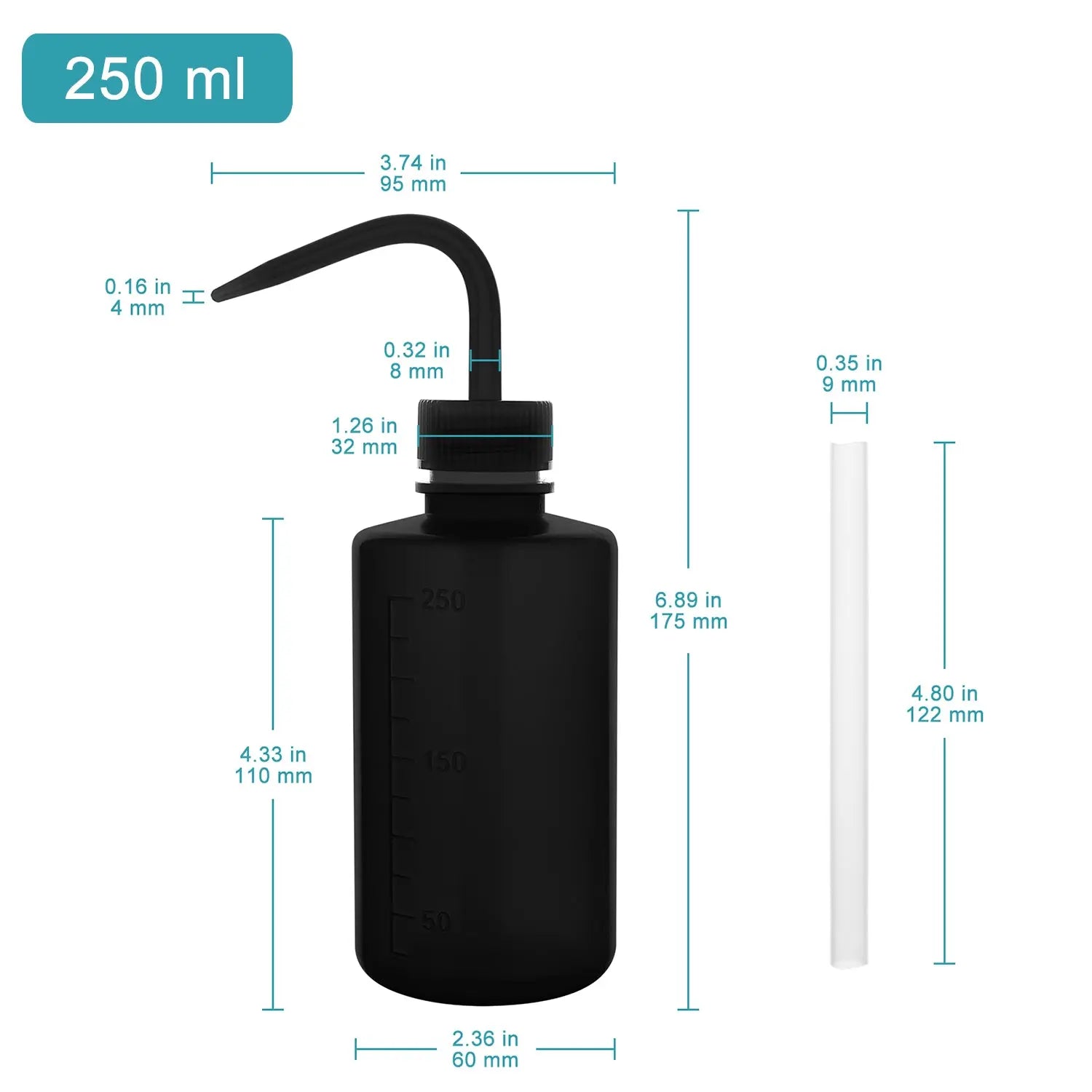 Close-up view showing the precise design and material of StonyLab LDPE Wash Bottle