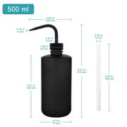 Side view and dimensional layout of the durable StonyLab LDPE Wash Bottle