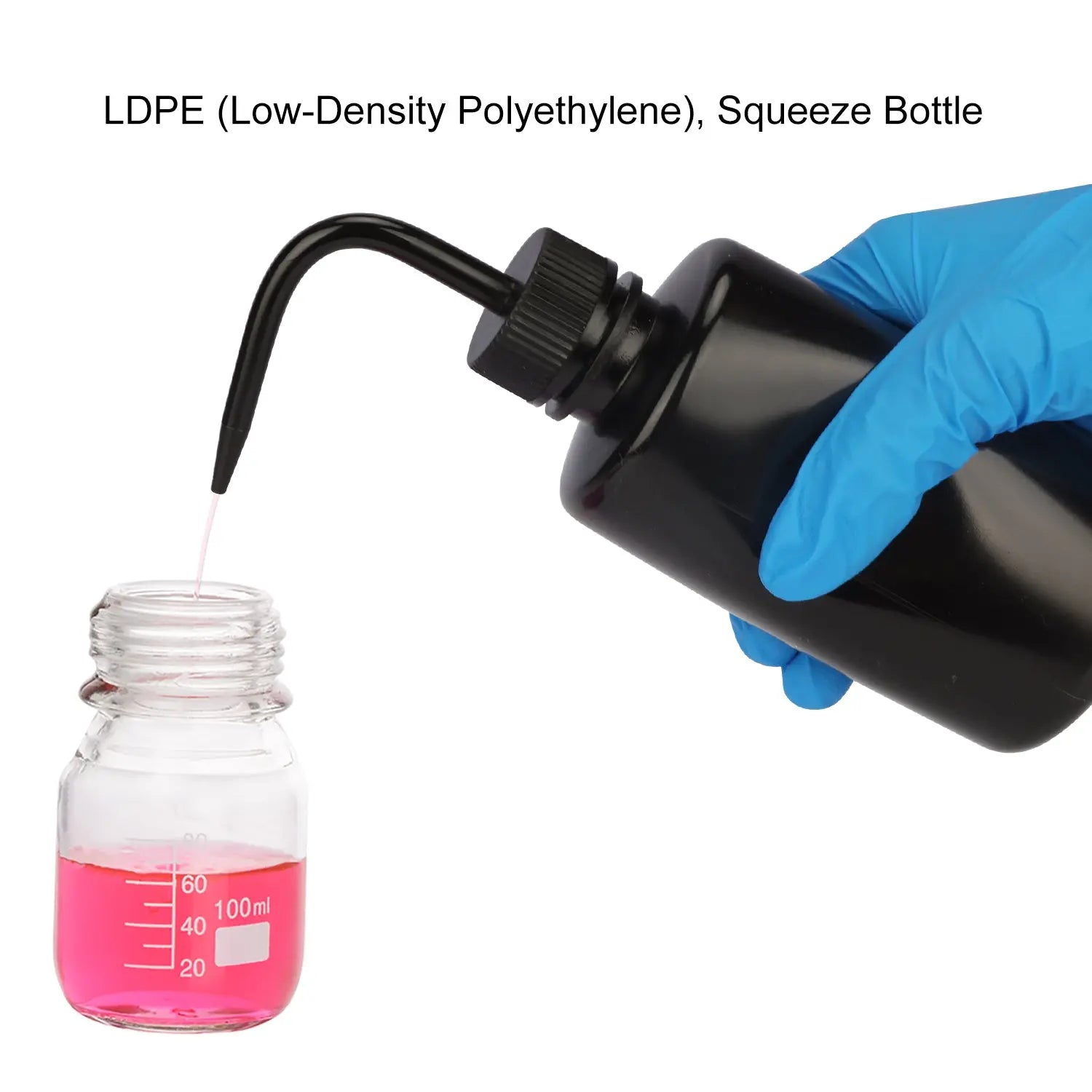 Alternative angle showing underlying build quality of StonyLab LDPE Wash Bottle