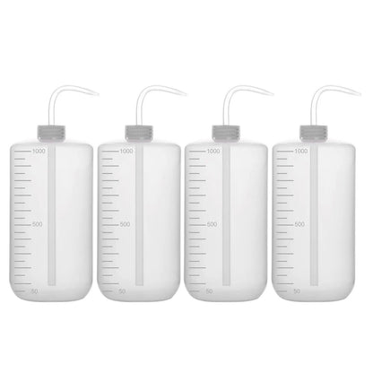 LDPE Plastic Squeeze Wash Bottle, Narrow Mouth, 250ml-1000ml, 1-6 Pack Options Wash Bottles