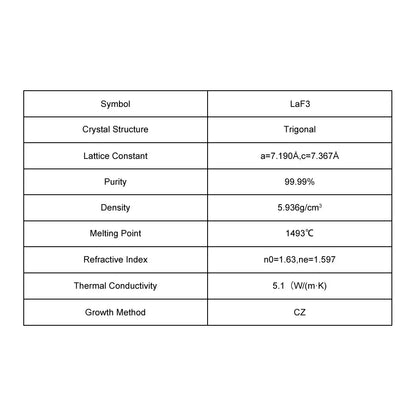 LaF3 Crystal Substrate LaF3