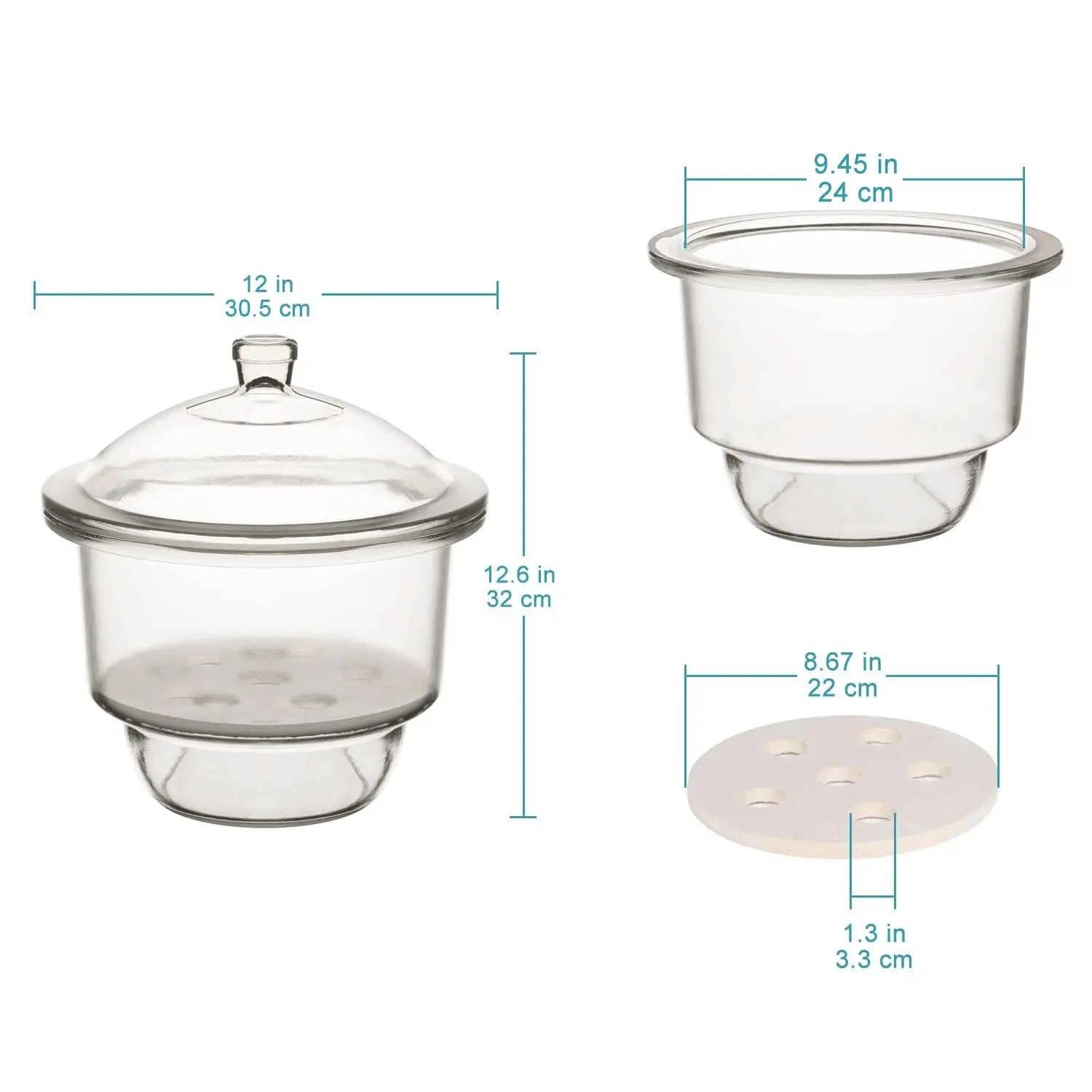 Lab Desiccator with Knob Cover Desiccators