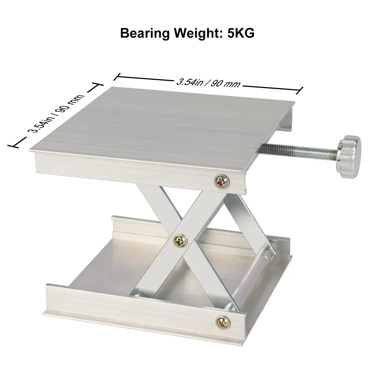Close-up view showing the precise design and material of StonyLab Lab Scissor Jack