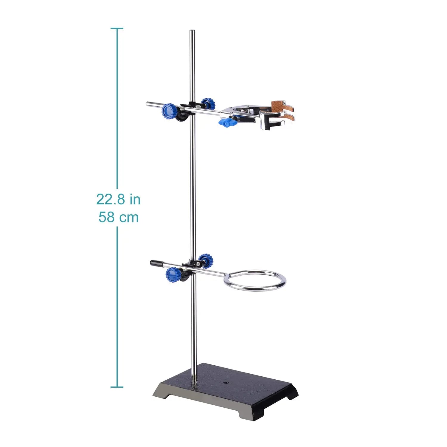 Close-up view showing the precise design and material of StonyLab Lab Stand Set
