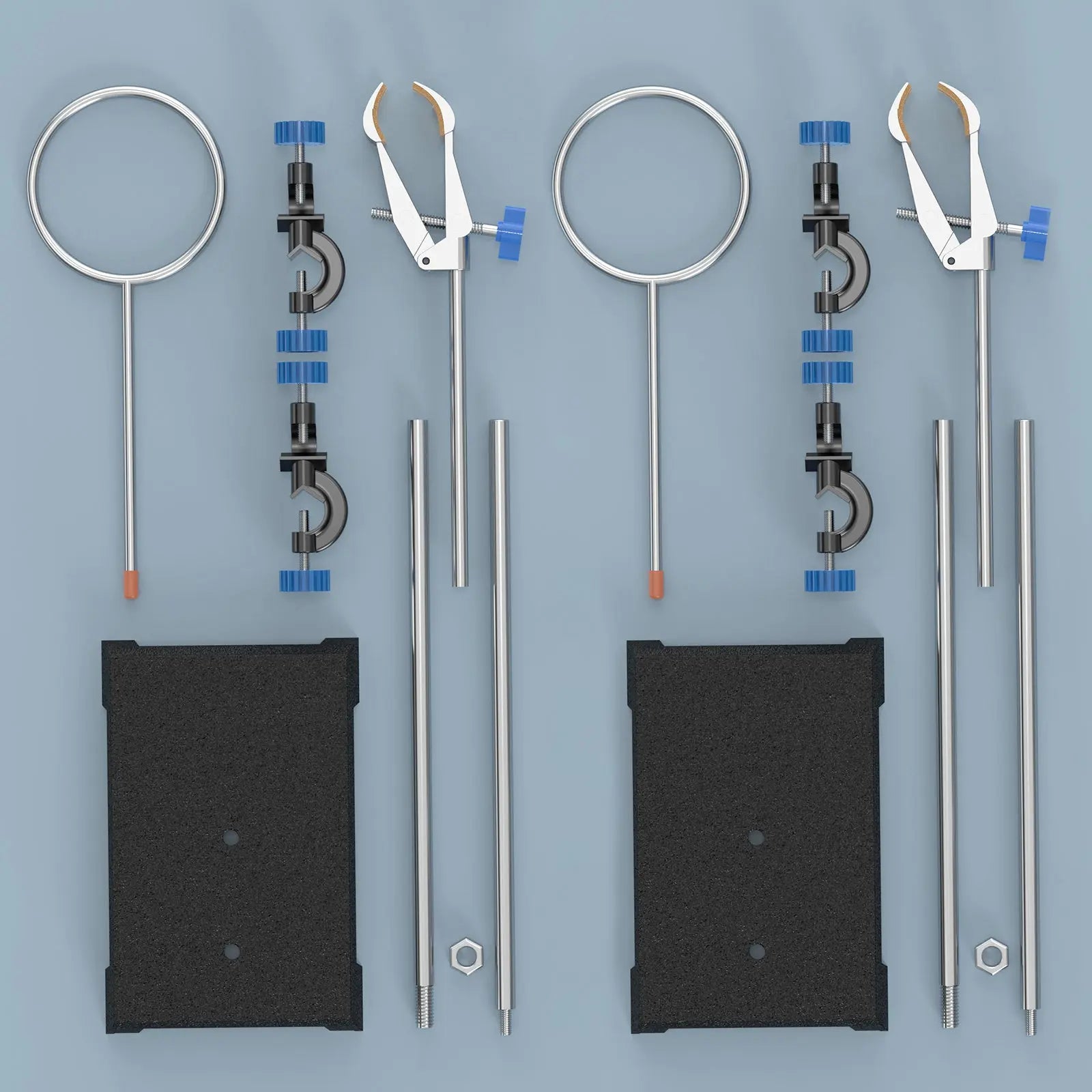 Comprehensive product view and setup components for StonyLab Lab Stand Set