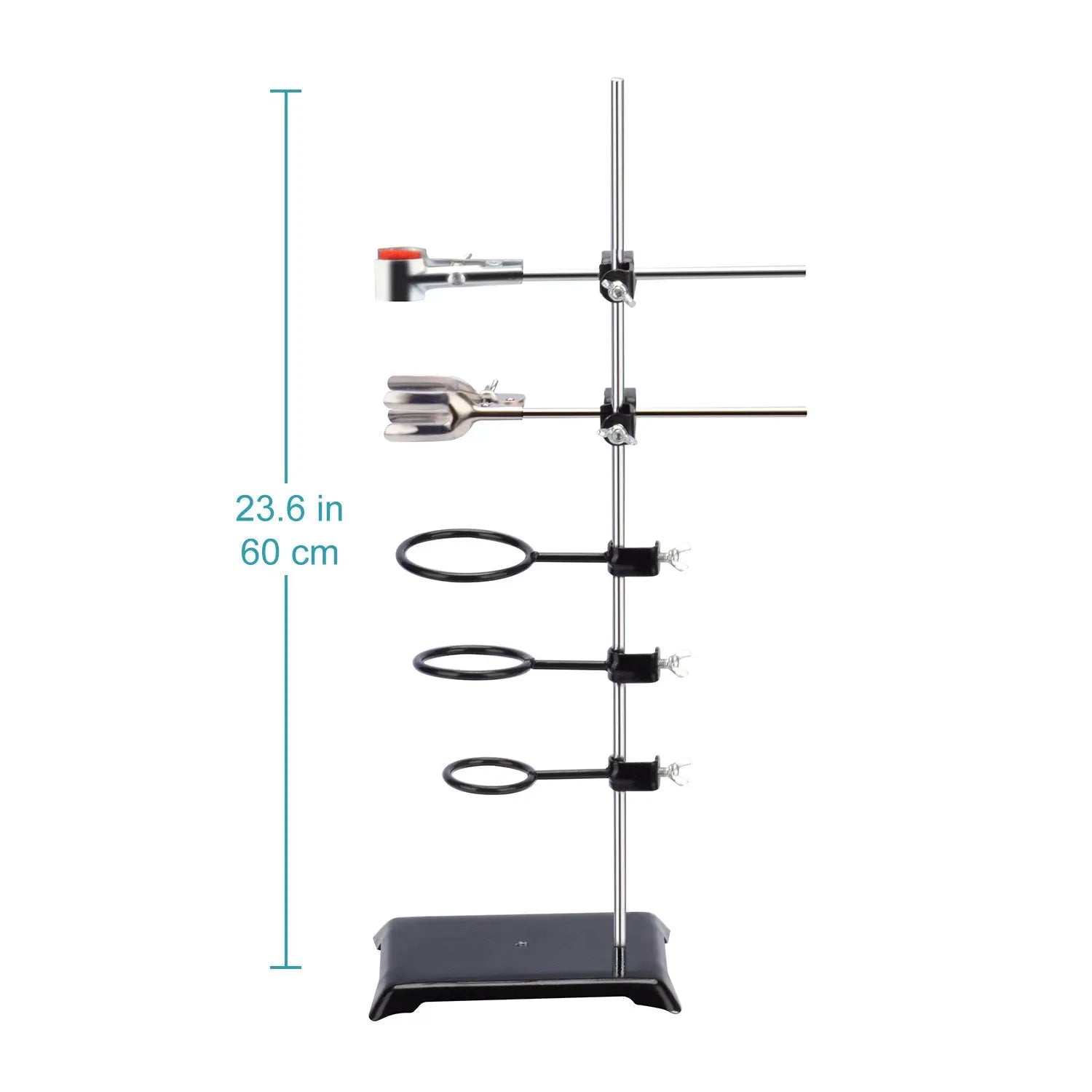 Close-up view showing the precise design and material of StonyLab Lab Stand Set