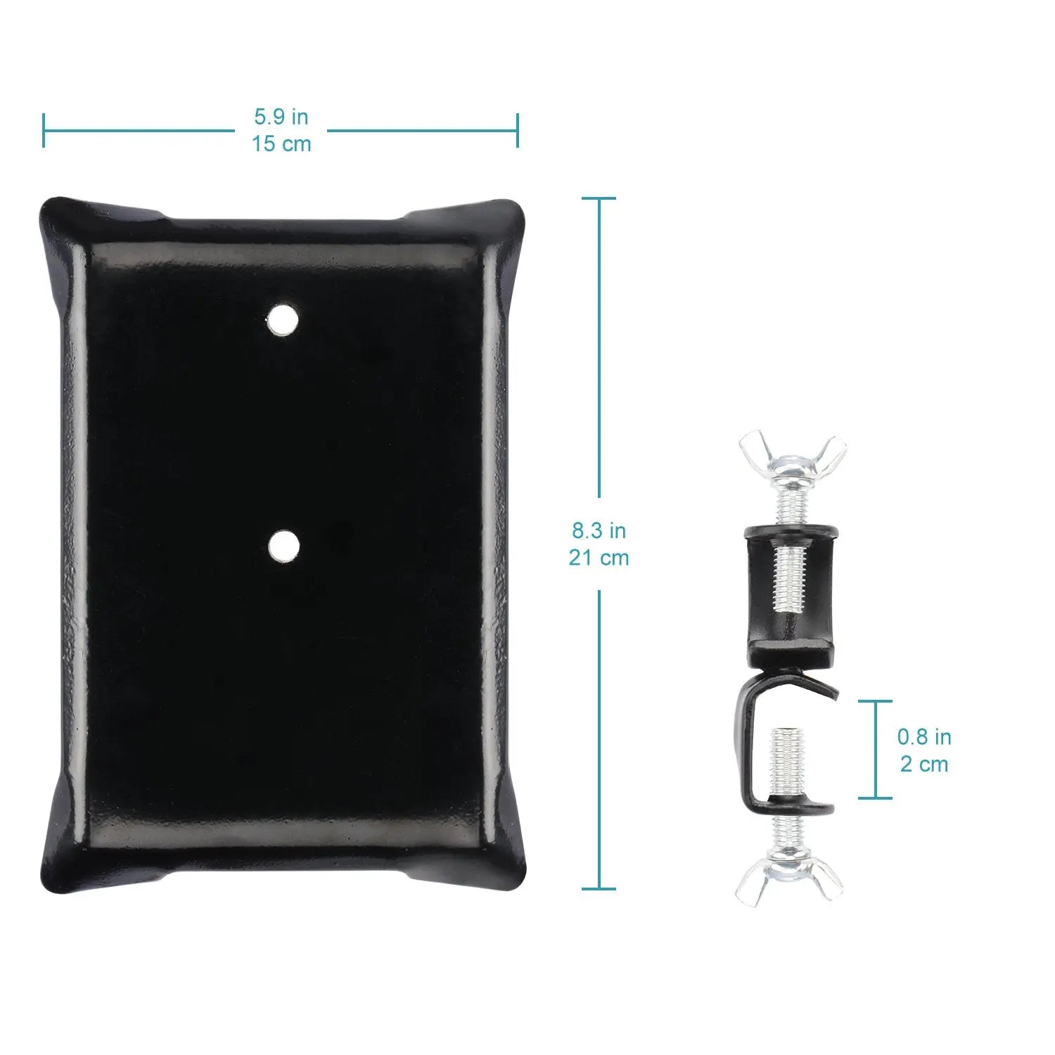 Side view and dimensional layout of the durable StonyLab Lab Stand Set