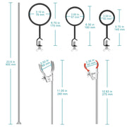 Lab stand set 9-piece universal retort stand kit with base support rod rings and clamps for laboratory glassware StonyLab