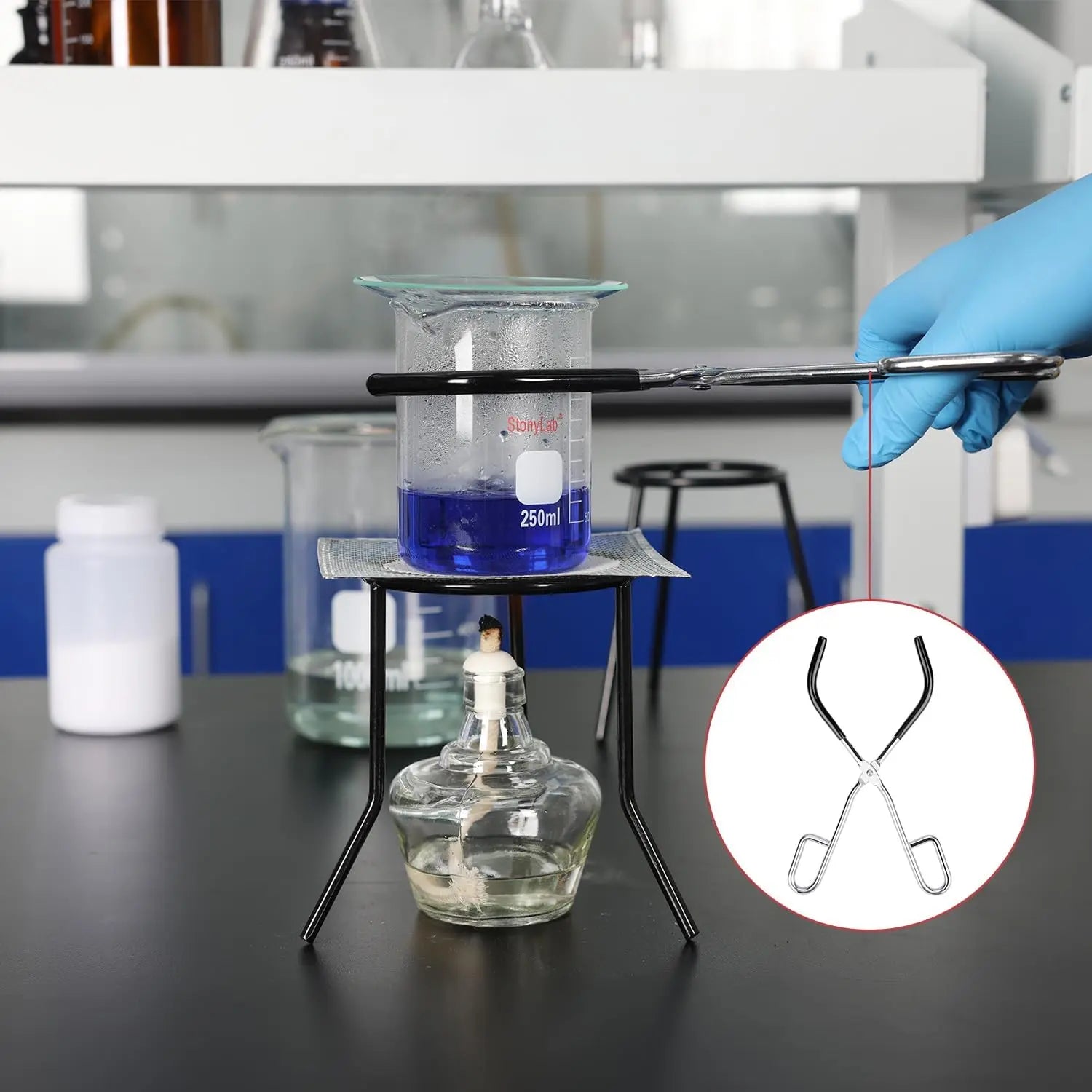Alternative angle showing underlying build quality of StonyLab Laboratory Beaker Clamp