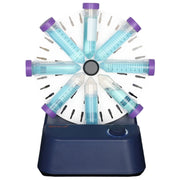 Laboratory tube rotator with adjustable 0–80 rpm rotation speed for gentle sample mixing with interchangeable 1.5 ml 15 ml and 50 ml tube holders StonyLab
