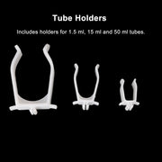 Laboratory tube rotator with adjustable 0–80 rpm rotation speed for gentle sample mixing with interchangeable 1.5 ml 15 ml and 50 ml tube holders StonyLab