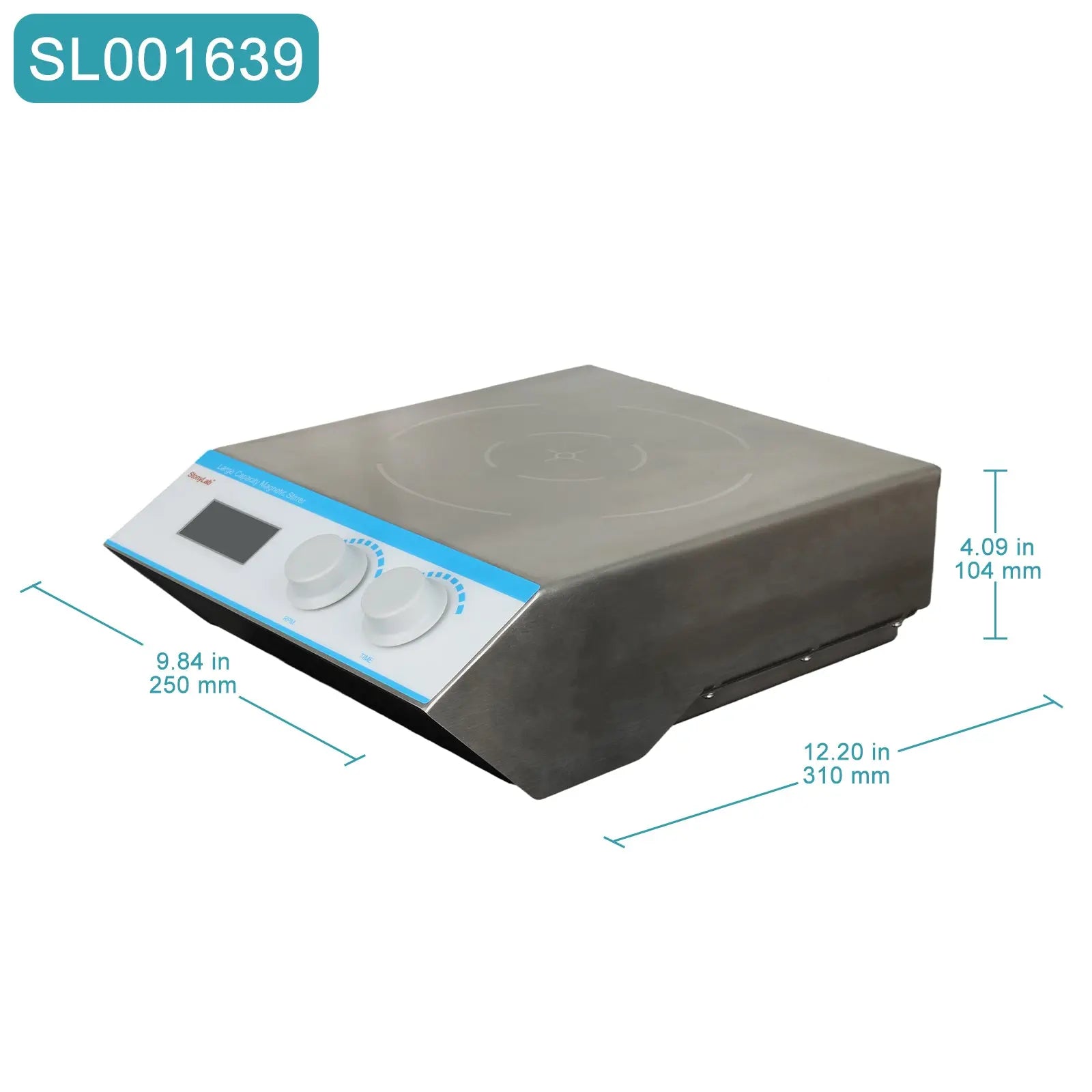 Large Capacity Magnetic Stirrer, 20-150 L, 100-1600 RPM, Digital Display with Timer Magnetic Stirrer